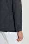 Men's Black Regular Fit Regular Cut Swallow Collar Flared Flap Pocket Blazer Jacket - 5