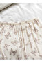 Women Beige Butterfly Print Top and Pyjama Set - 4