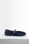Women's Stone Detailed Buckle Ballerina Flats Black, Navy Blue - 2