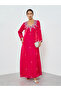 Women Pink Embroidered A-Line Jalabiya