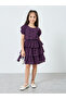 Girls Purple Tiered A-Line Dress