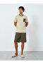 Men Olive Contrast Pocket T-Shirt and Shorts Pyjama Set - 2