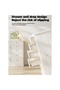 Baby Storage Rack Nursery Organizer Cabinet with Drawers and Large Shelves - Beige - 6