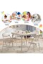 5-Piece Folding Kids Table and Chairs Set - Toddler Activity Table for Home, Crafts, Snack Time - 4