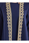 Women Navy Blue Embellished Abaya with Inner Dress - 4