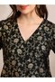 Women Black Gold Foil Floral Print Kurta with Pants Set - 4
