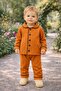 Baby Buttoned Pajama Set Soft Fabric Long Sleeve Relaxed Fit Baby Boy Sleep Set