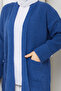 Women's Sleeve Fold Pocket Midi Length Cardigan - 7