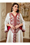 Women Embroidered V Neck Jalabiya with Hijab - 4