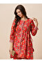 Women Floral Print Tunic and Pants Fusion Co-Ords - 6