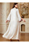 Women Embroidered V Neck Jalabiya with Hijab - 5