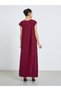 Women Red Pleated Short Sleeve Jalabiya - 5