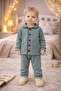 Baby Buttoned Pajama Set Soft Fabric Long Sleeve Relaxed Fit Baby Boy Sleep Set - 3