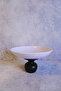 Macaroni Black Pomegranate Footed 22.5 cm Melamine Serving Plate, Pitted Presentation Plate, Serving Dish, Bowl - 3