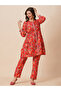 Women Floral Print Tunic and Pants Fusion Co-Ords