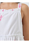Girls Pink Embroidered Strappy Midi Dress - 3