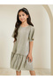 Girls Drop Waist Plisse Dress - 2