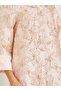 Women Pink Floral Jacquard Maxi Jalabiya - 4