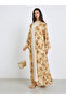 Women Chiffon Printed Abaya and Dress Modest Set - 3