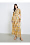 Women Yellow Floral Printed Embroidered Jalabiya - 2