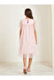 Girls Pink Embroidered Mesh Tiered Midi Dress - 4