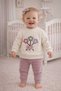 Flower Patterned 100% Organic 2-Piece Baby Girl Set / Gift Baby Girl Set - 6