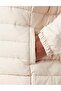 Women's Mock Neck Hooded Beige Coat - 15206086 - 4