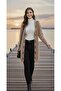 Women's Camel Hooded Patterned Textured Long-Sleeve Jacket Cardigan with Embossed Design and Trim - 6
