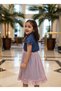 Girl's Lace Dress with Bolero - 7