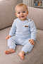 Men's Cotton Combed Cotton Baby Blue 2-Piece Set - 3