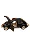 Nostalgic Beetle Vosvos Toy Car - 17cm Large Size - with Sound, Light, and Friction - Black Model - 6