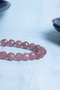 Certified Faceted Strawberry Quartz Natural Stone Macrame Bracelet - 3