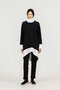 High Collar Long Length Relaxed Fit Women's Sweatshirt - 3