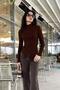 Noa Noa Collar and Waist Button Detail Sweater - Brown Brown