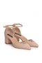 Pantofi cu toc gros piele Bej Adele - 3