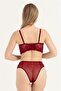 Women's Burgundy Satin Slip - 2