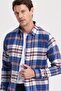 Men's Slim Fit slim fit checkered winter lumberjack shirt - 7