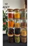 12 Licam Jars with Wooden Lids, Vacuum-Sealed Glass Spice Jars with Stylish Design, 6.5X8 cm - 8