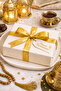 Gold Gilded Auspicious Ramadans Written on 10 Meters - 2cm Wide Ribbons 1 Piece - 2