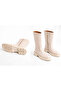 Gardenia Genuine Leather Beige Women's Boots - 4