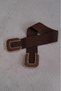 Brown Leather Covered Elastic Belt Women's Dress Belt Shirt Belt Coat Belt Body Belt - 3