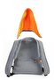Unisex-Adult Hooded Backpack Grey Neon Orange - 4