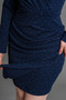 Women's Winter Laci Pleated Fold Detailed Shiny Dress Stylish Daily Comfortable 50361 - 5