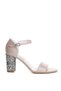 Sandale piele toc gros Simple Nude