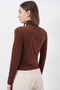 925 Ruched Detail Sandy Bluz - A.Kahve - 7