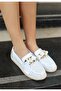 Riwan White Skin Ballerina Shoes - 4