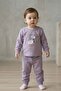 Unisex Baby & Kids Tracksuit Set Cotton Stretch Fabric Cute Goose Printed Lilac 2-Piece Bottom and Top Set - 5