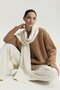 Ecru Cashmere Blend Women's Knitwear Scarf - 7