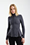 Peplum Cut Hijab Sports Jacket – Zippered & Finger-Looped - 6