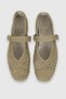 Ahri nude belt detail blunt toe women's flat shoes - 6
